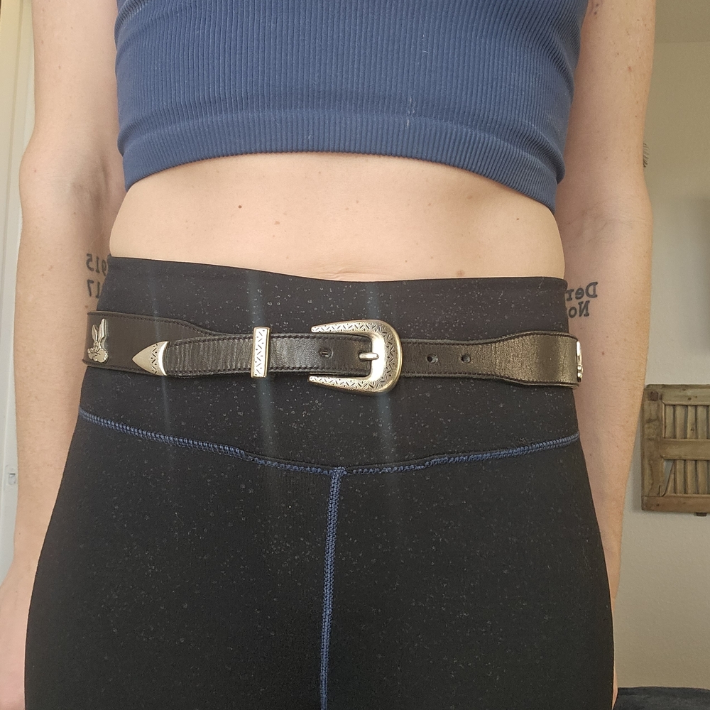90s Warner Bros. Black and Silver Belt